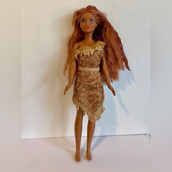 The Little Mermaid Live Action Ariel Doll Barbie Pocahontas Glitter Dress 2022 - Picture 1 of 8